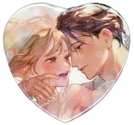 神宗一＆白井結C ホログラムハート缶バッジ 「DMMスクラッチ! 黒弁護士の痴情 世界でいちばん重い純愛 スクラッチ」 C-6賞