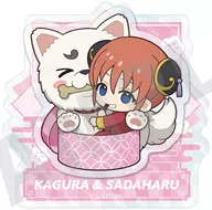 神楽＆定春 2層アクリルバッジ 「銀魂」