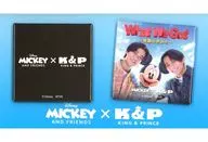 King ＆ Prince 缶バッジ2種セット＜WWG＞ (ロゴ/ブラック) 「Mickey ＆ Friends × King ＆ Princeスペシャルグッズ」