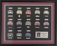 Past Skyline Framed Pin Badge Set Post Office Limited Goods
