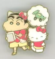 しんちゃん×ハローキティ(おもちゃ) 「クレヨンしんちゃん×サンリオキャラクターズ ピンバッジ カスカベ防衛隊」