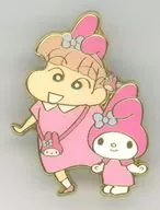 ネネちゃん×マイメロディ 「クレヨンしんちゃん×サンリオキャラクターズ ピンバッジ カスカベ防衛隊」