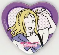 小原鞠莉 Ver.お散歩は季節をまとって。 ハート缶バッジ 「くじ引き堂 ラブライブ!サンシャイン!! オンラインくじ Ver.LoveLive!Days～ゆめかわふぁっしょん～」 D-8賞