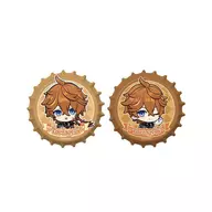 タルタリヤ サイ夜華宴シリーズ デフォルメ瓶蓋磁吸バッジセット 「原神」