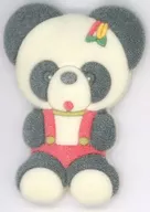 3.座りパンダ 「レトロぬいぐるみこれくしょん フロッキーピンバッジ」