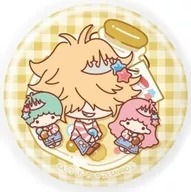 ベルフェゴール×リトルツインスターズ 「缶バッジ 家庭教師ヒットマンREBORN!×SANRIO CHARACTERS 06.コラボイラスト」
