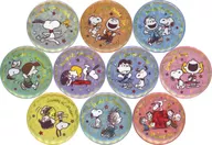 全10種セット 「PEANUTS(SNOOPY) 75years シークレットホログラム缶バッジ」