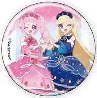 青空ひまり＆星川みつき 「ひみつのアイプリ ホログラム缶バッジ(57mm) 01.バースデーver.(描き下ろしイラスト)」