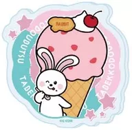 うさぎちゃん 「たべっ子どうぶつ THE MOVIE アクリルプレートバッジ 01.描き起こしイラスト」