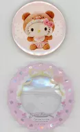 ハローキティ 「サンリオキャラクターズ PVCクリアケースつき缶バッジ～ラテクマベビーデザイン～」