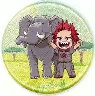 切島鋭児郎 「TVアニメ 僕のヒーローアカデミア×東武動物公園2025 トレーディング ちびキャラ 動物とのふれあいver. グリッター缶バッジ」