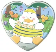 ブート 「はぴだんぶい ハート型缶バッジ 08.あひるのペックル周年デザイン(グラフアートイラスト)」