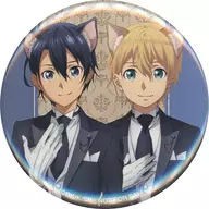 キリト＆ユージオ 描き下ろし 猫耳執事・メイドver. 75mm缶バッジ 「ソードアート・オンライン アニメイト通販フェア 描き下ろし 猫耳執事・メイドver. トレーディング缶バッジ」 AMNIBUS限定BOX購入特典
