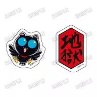 A.ネコカラス モチーフアクリルバッジセット 「ウソツキ!ゴクオーくん」