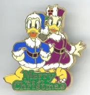 ドナルドダック＆デイジーダック ピンバッジ 「ディズニー・クリスマス 2001」 東京ディズニーリゾート限定