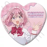 A.甘織れな子 ハート型缶バッジ 「わたしが恋人になれるわけないじゃん、ムリムリ!(※ムリじゃなかった!?)」