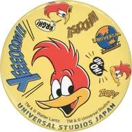 ウッディ・ウッドペッカー(フェイス) 缶バッジ 「ウッディー・ウッドペッカー」 ユニバーサル・スタジオ・ジャパン限定