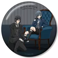 セバスチャン＆シエル 描き下ろし 100mm缶バッジ 「TVアニメ 黒執事 -寄宿学校編-」