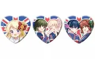 01.カレンバースデーver.(描き下ろしイラスト) ハート型缶バッジ3個セット 「きんいろモザイク カレンバースデー POP UP SHOP」