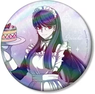 [新品] 雫原比留子 描き下ろし 75mmオーロラ缶バッジ メイドver. 「HUNDRED LINE -最終防衛学園-」