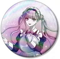 [新品] 九十九過子 描き下ろし 75mmオーロラ缶バッジ メイドver. 「HUNDRED LINE -最終防衛学園-」