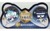 ハンギョドン＆バッドばつ丸 缶バッジSET 「Happyくじ Sanrio characters Holiday Collection」 F賞