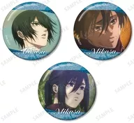ミカサ・アッカーマン 場面写グリッター缶バッジ3個セット 「TVアニメ 進撃の巨人」