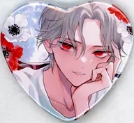 西賀かなた(顎に手) ハート缶バッジ 「くじメイト 六月の七星」 E-5賞