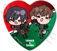 N-MG.ルルーシュ＆スザク 第4弾 ハート型缶バッジ 「コードギアス 反逆のルルーシュ」