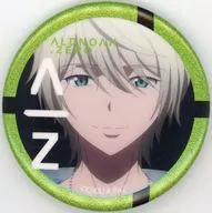 スレイン・トロイヤード(枠 グリーン×オレンジ) グリッター缶バッジ 「推しちゃれ アルドノア・ゼロ くじ」 E-7賞