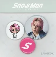 佐久間大介 缶バッジセット(3個セット) BANGKOK ver. 「Snow Man 1st POP-UP」