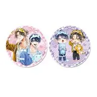 B.水走龍仁＆菖蒲虎幸 山野でこ先生 描き下ろし BIG缶バッジセット パジャマver. 「しゅきしゅきMAXハート」