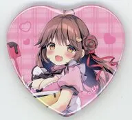 ここあA(描き下ろし) ハート缶バッジ 「DMMスクラッチ! イラストレーター ぱん スクラッチ」 E-1賞