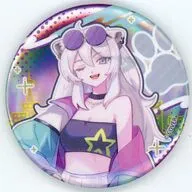 獅白ぼたん(等身イラスト) 「バーチャルYoutuber ホロライブ ホロツリねぽらぼ POP-UP SHOP＆CAFE in ツリービレッジ トレーディングオーロラ缶バッジ」