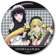 鈴ノ宮りりさ＆黒鉄音羽 描き下ろし メイドver. 100mm缶バッジ 「ロックは淑女の嗜みでして」