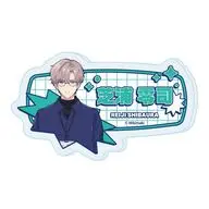04.芝浦零司(公式イラスト) おなまえアクリルプレートバッジ 「アイドルと〇〇しちゃダメですか?」