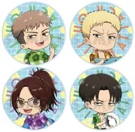 ジャン＆ライナー＆ハンジ＆リヴァイ(バカンス) ミニキャラ缶バッジセットB 「進撃の巨人」