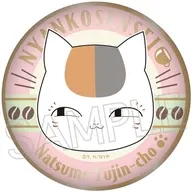 B.ニャンコ先生(ピンク) カフェ風缶バッジ 「夏目友人帳」