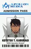 Kotetsu T. Kaburagi Ver. New Apollo Media employee ID card "TIGER&BUNNY -The Rising -" big hit release commemorative additional attendee present