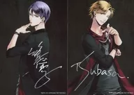 篁志季＆奥井翼 複製サイン入りブロマイド2枚セット 「CD TSUKIPRO THE ANIMATION -ツキプロ・ジ・アニメーション- SolidS Burny!!!」 アニメイト購入特典