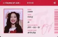 ジヒョ (TWICE) / Red Scientist ID CARD (ID card) "CD Formula of Love : O + T = 