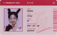 TWICE/紅色SCIENTIST ID CARD"CD Formula of Love:O+T=