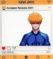 Rensuke Kunigami Instagram-style acrylic card "Maru KUJI Blue Rock" Small blessing 4