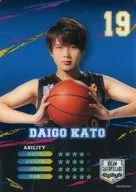 DREAM CATERPILLARS Player Random Clear Card "ACTORS ☆ LEAGUE in Basketball 2022" by Daigo Kato (Background : Blue / Waist)