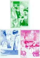 Tokiwa 蒼司 & 郁巳 de ramen (B/Background Green & Blue & Pink) "×SMILE BASE CAFE Random Clear Card 3 Pack Set"