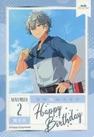 Izumi Sena Birthday Calendar Card "Ensemble Stars! Chinese Fifth Anniversary Cafe" Eligible Products Purchase benefits
