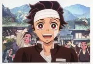 Tanjiro Kamado (bandage)' Demon Slayer: Kimetsu no Yaiba Swordsmith no Sato, ×ufotable Cafe× Machi ★ Asobi CAFE Real-time Cafe Final Story Random Scene photograph Bromide Chapter 11 b'