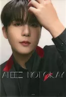 John Ho (ATEEZ) clear sheet "CD NOT OKAY" Rakuten Books Purchase benefits