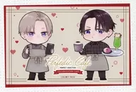 Kuji Akihito & Takatsuki Sae (Mini Character) original illustration card "Perfect addiction ×emo cafe パフェディクカフェ" Purchase benefits