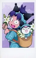 Kirimaru Settsuno x Kuromi (normal) "Nintama Rantaro x Sanrio Character Drivers in AMOCAFE 2nd Pushpacha Card"